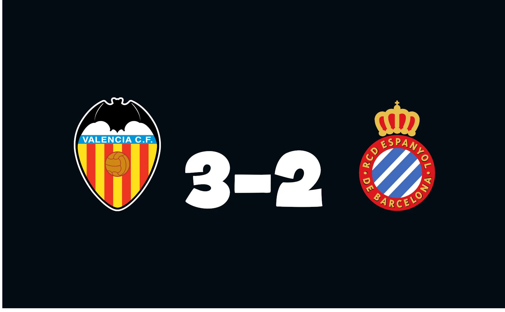 Valencia 3 - 2 Espanyol