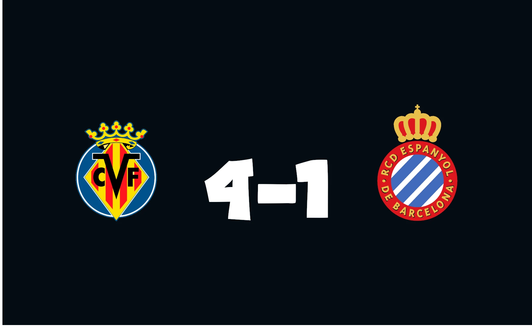 Villareal 4 - 1 Espanyol