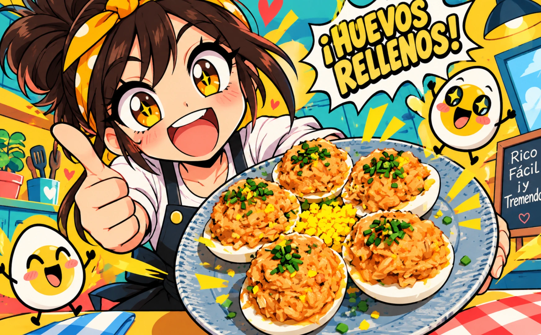 Huevos rellenos con atún